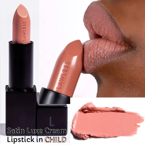 Lawless Satin LUXE Lipstick in “Child” Nude pink Classic Cream Lipstick BNIB - Picture 2 of 9